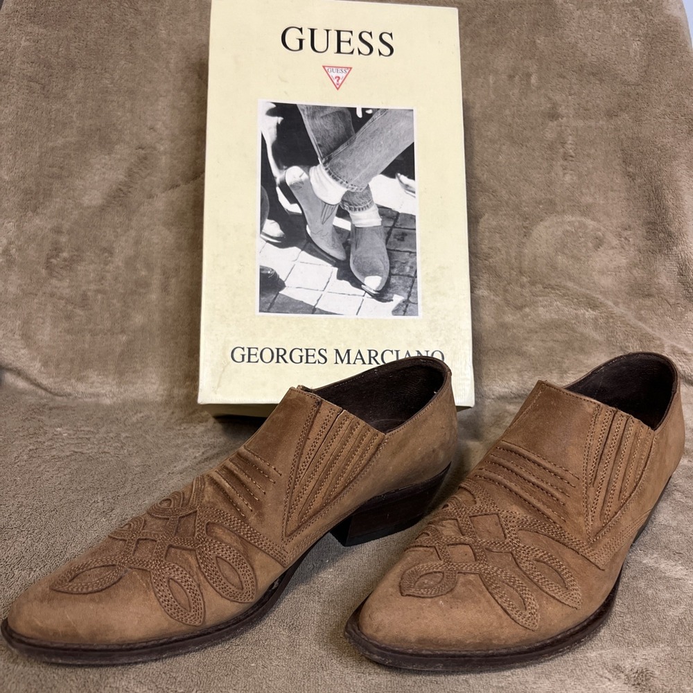 Vintage 1993 Guess Georges Marciano Size 6.5 Ankle Boots With Box‎ and Receipt